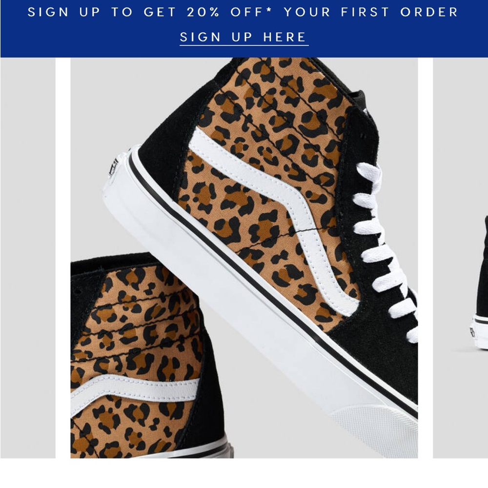 Vans Leopard Print High-Top Sneakers-barely worn